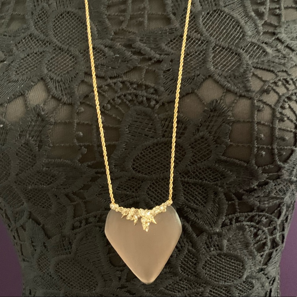 Alexis Bittar Gold and Cream Necklace